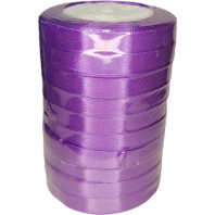 Лента упаковочная атласная 12мм, 22 м фиолетовая (10шт/уп)