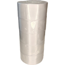 Лента упаковочная атласная 40мм, 22 м белая (5шт/уп)