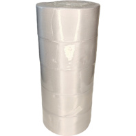 Лента упаковочная атласная 40мм, 22 м белая (5шт/уп)