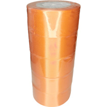 Лента упаковочная атласная 40мм, 22 м персик (5шт/уп)