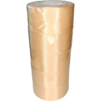 Лента упаковочная атласная 40мм, 22 м св. кремовый (5шт/уп)