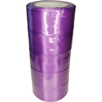 Лента упаковочная атласная 40мм, 22 м фиолетовая (5шт/уп)