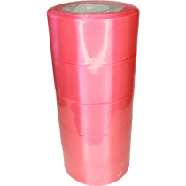 Лента упаковочная атласная 40мм, 22 м фуксия (5шт/уп)