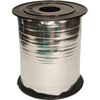 Лента упаковочная ПВХ 5мм*228м, металлик, белая