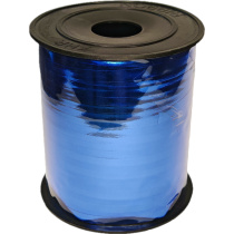 Лента упаковочная ПВХ 5мм*228м, металлик, синяя