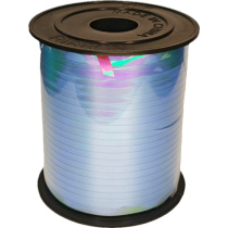 Лента упаковочная ПВХ 5мм*228м, перламутр, голубая