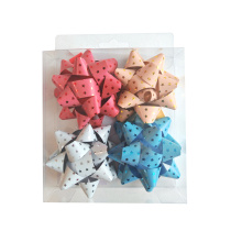 Набор бантов подарочных  4 шт "Горошек" 7,6см