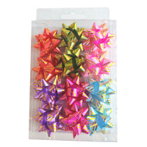 Набор бантов подарочных 12шт "Полоски" 3,8см на скотче