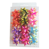 Набор бантов подарочных 12шт "Полоски" 3,8см на скотче