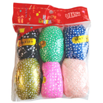 Набор лент упаковочных 6шт "Точки" 5мм*10м, ассорти цветов