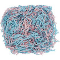 Наполнитель бумажный 50гр, 3 мм, микс розовый фламинго, светло-голубой