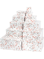 Набор подарочных коробок 11в1 "Нежные цветы" 25,5*25,5*13 - 5,5*5,5*2,5 см