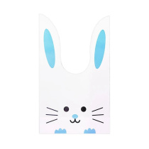 Мешок подар. ПВХ  с ушами 13*22см "Заяц" голубой 50шт/уп