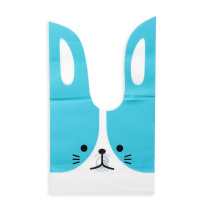 Мешок подар. ПВХ  с ушами 16*27см "Заяц" голубой 50шт/уп