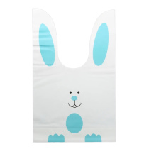 Мешок подар. ПВХ  с ушами 18*30см "Заяц" голубой 50шт/уп
