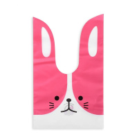 Мешок подар. ПВХ  с ушами 20*33см "Заяц" розовый 50шт/уп