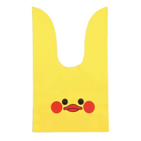 Мешок подар. ПВХ  с ушами 20*33см "Утёнок" жёлтый 50шт/уп