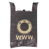 Пакет майка ПНД 43см+20см*70см 25мк "WWW" черный
