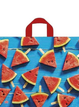 Пакет 34*40см (70мк) с петлевой ручкой "Арбузное настроение" Глянец ПВД