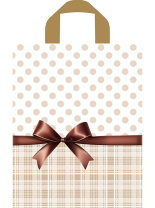 Пакет 35*28см (55мк) с петлевой ручкой "Шоколадный бант" ПВД