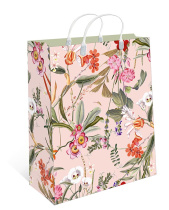 Пакет 26*24*10см "Цветы" с пласт. ручками, мягкий пластик
