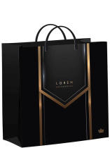 Пакет 26*24см (140мк) с пластиковой ручкой "Черный бэкграунд" мягкий пластик