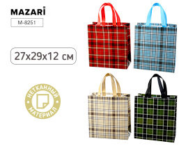 Пакет 27*29*12см "Клетка" нетканый материал