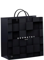 Пакет 30*30см (140мк) с пластиковой ручкой "Вектор геометрии" мягкий пластик