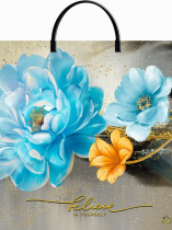 Пакет 36*37см (100мк) с пластиковой ручкой "Небесные цветы" ПВД