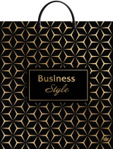 Пакет 44*40см (100мк) с пластиковой ручкой "Деловой стиль" ПВД