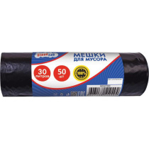 Мешки для мусора "CleanLab" 50см/60см, 6мкм 30л, 50шт. в рулоне
