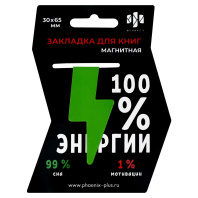 Набор закладок магнитных  1шт., "Молния зелёная" 30*65мм