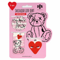 Набор закладок магнитных  3шт., "Амор" 39*42мм, 27*75мм, 44*44мм