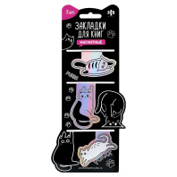 Набор закладок магнитных  3шт., "Коты" 65*39мм, 44*69мм, 58*55мм