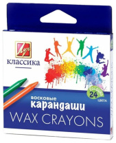 Мелки восковые ЛУЧ Классика 24цв, круглые, 8*90мм
