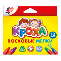 Мелки восковые ЛУЧ Кроха 12цв, треуг. 12*90мм