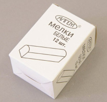 Мел белый школьный 12шт