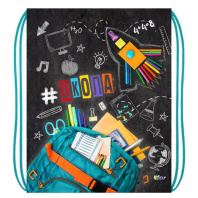 Мешок для обуви 1 отд, 340*420 "Хэштег школа"