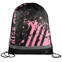 Мешок для обуви 1 отд, 360*480 светоотр. "Дерзкий розовый"