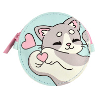 Кошелек для банкнот и монет Феникс+ "Влюбленный котик" 9*9см, кожзам., молния