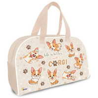 Сумка для внешкольных занятий 35*23*14,5см Оникс "Весёлые корги" карман