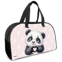Сумка для внешкольных занятий 35*23*14,5см Оникс "Панда с сердечком" карман