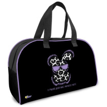 Сумка для внешкольных занятий 35*23*14,5см Оникс "Стильный заяц" карман