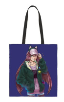 Сумка-шоппер 35*42 см Арт и Дизайн "Аниме 4" фиолетовая/розовая