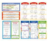 Набор шпаргалок по математике, 10 карточек
