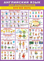 Плакат 50*70см "Английский язык"  для дошкольников