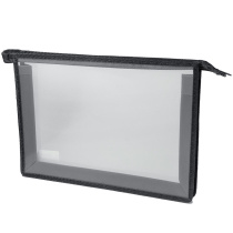 Папка д/тетрад. А4 (325*230*25) молния сверху, пластик "Офис б/цв Чёрная"