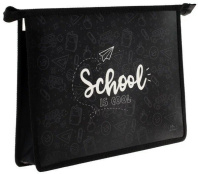 Папка д/тетрад. А4 (325*230*55) молния сверху, пластик "School"