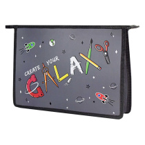 Папка д/тетрад. А4 (330*230*70) молния сверху, пластик "Гэлэкси"