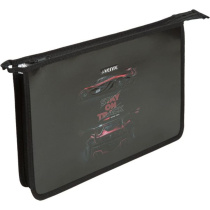 Папка д/тетрад. А4 (337*243*50) молния сверху, пластик "Stay On Track" конгр.тиснение